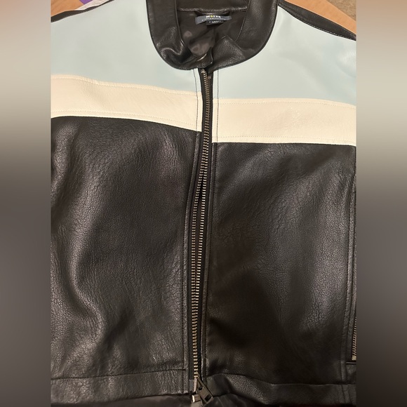 Maeve Cropped Colorblock Biker Jacket - Picture 6 of 6